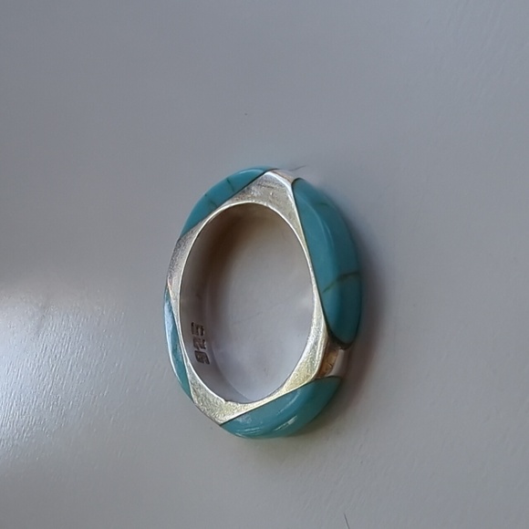 Turquoise 925 Sterling Silver Ring - Picture 10 of 14